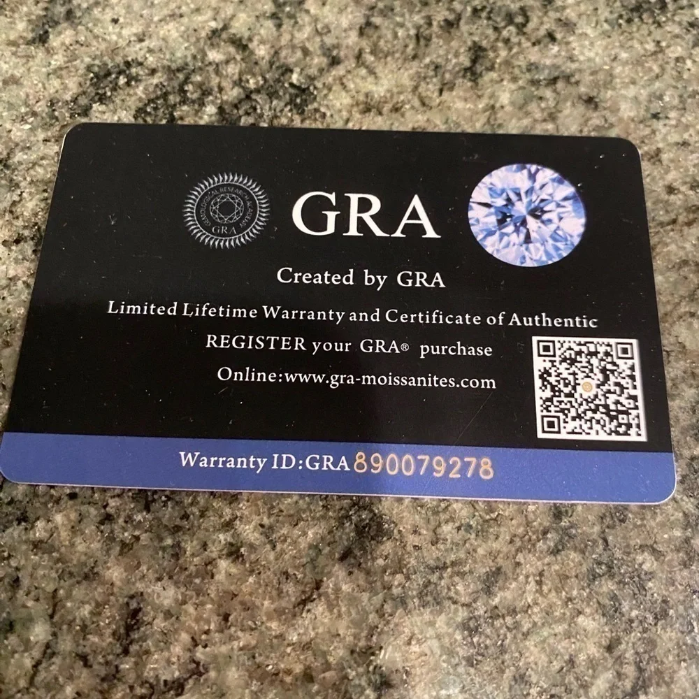 1.00ctw Moissanite Ring size 6.5, 7, 7.5, and 8 Certified and Stunning